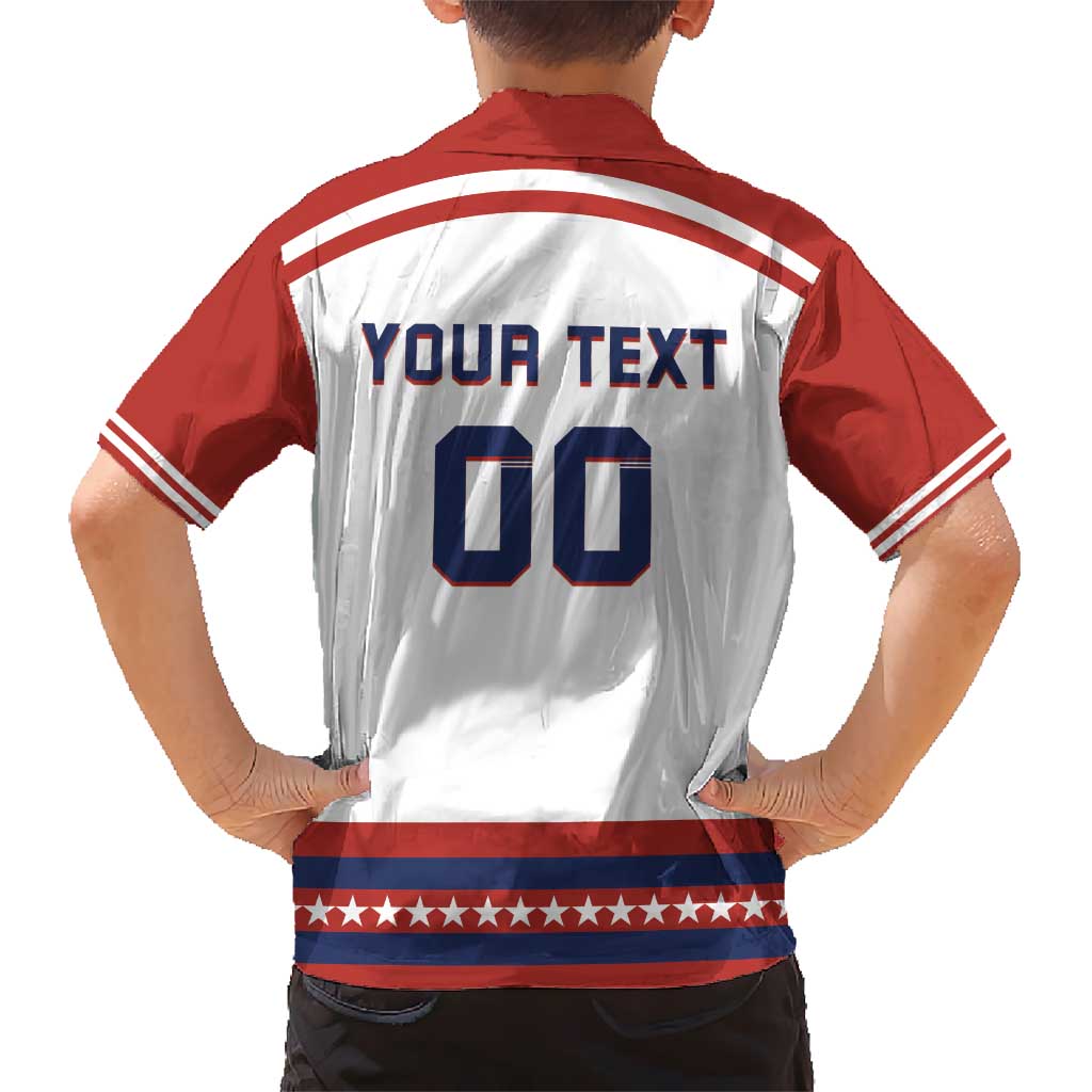 Custom Hockey 2026 USA White Kid Hawaiian Shirt United States Go Champions