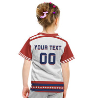 Custom Hockey 2026 USA White Kid T Shirt United States Go Champions