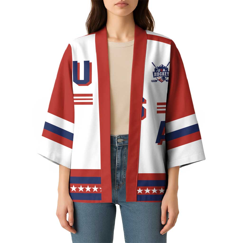 Custom Hockey 2026 USA White Kimono United States Go Champions