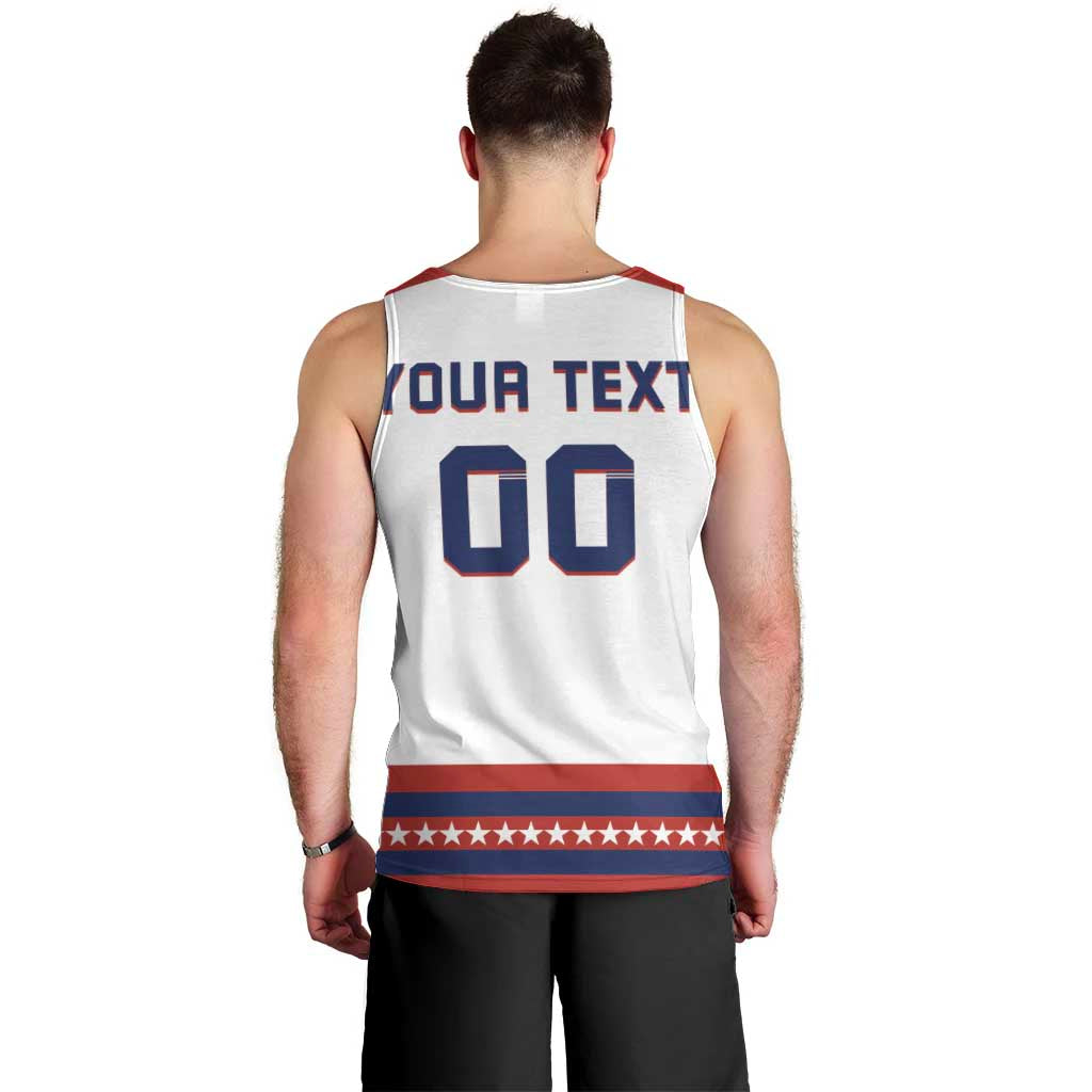 Custom Hockey 2026 USA White Men Tank Top United States Go Champions