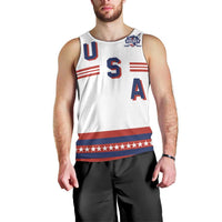 Custom Hockey 2026 USA White Men Tank Top United States Go Champions