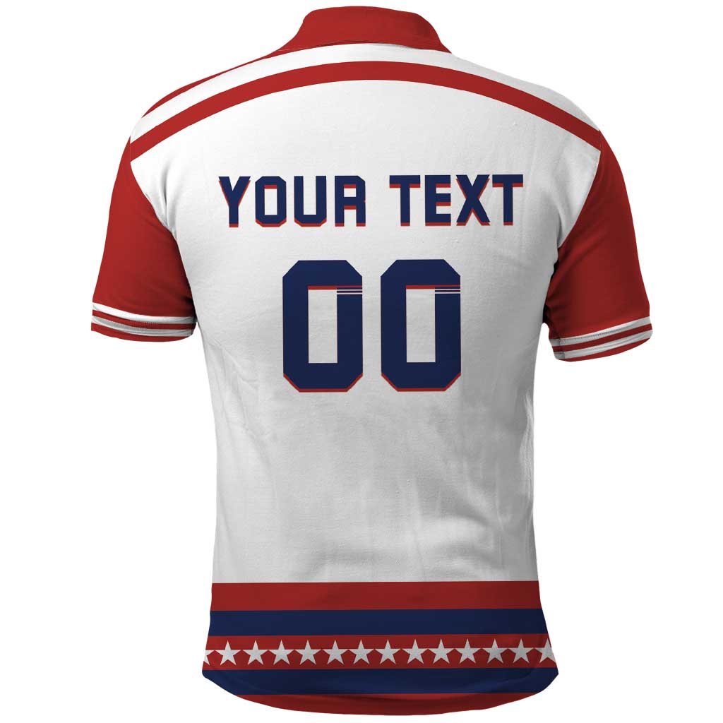 Custom Hockey 2026 USA White Polo Shirt United States Go Champions