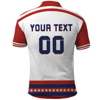 Custom Hockey 2026 USA White Polo Shirt United States Go Champions