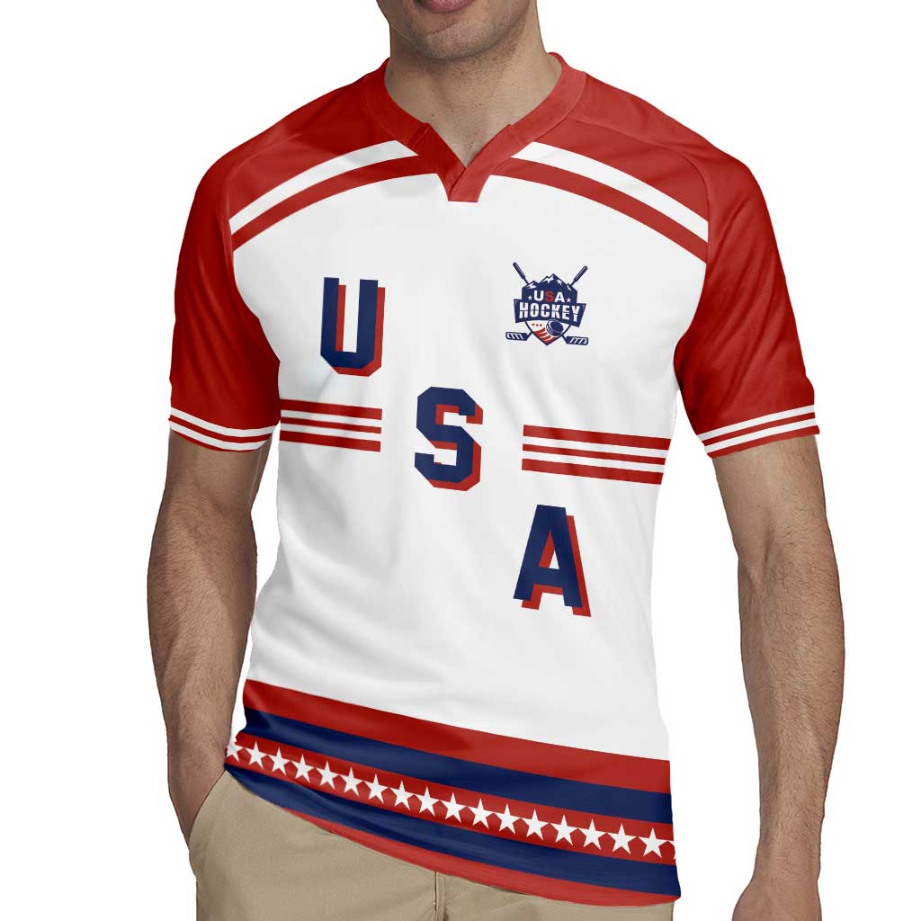 Custom Hockey 2026 USA White Rugby Jersey United States Go Champions