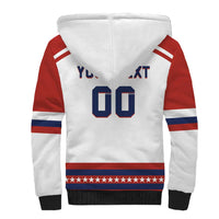 Custom Hockey 2026 USA White Sherpa Hoodie United States Go Champions