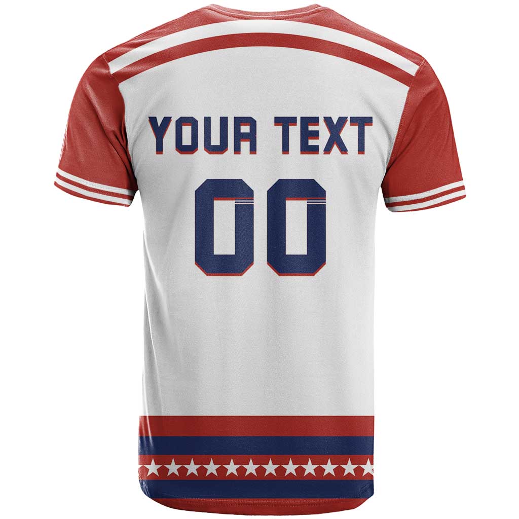 Custom Hockey 2026 USA White T Shirt United States Go Champions