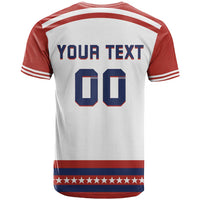 Custom Hockey 2026 USA White T Shirt United States Go Champions