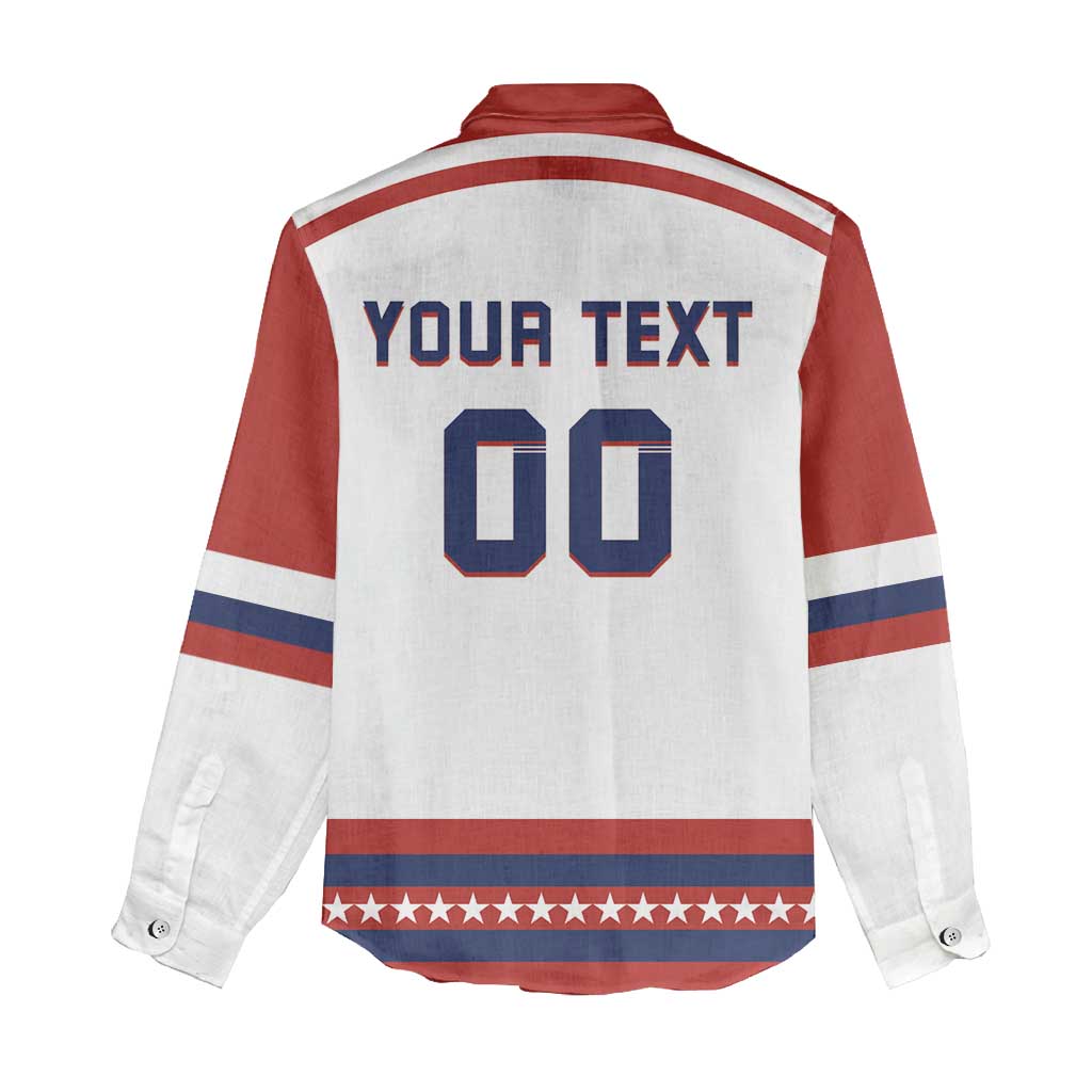 Custom Hockey 2026 USA White Women Casual Shirt United States Go Champions