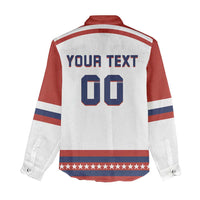Custom Hockey 2026 USA White Women Casual Shirt United States Go Champions