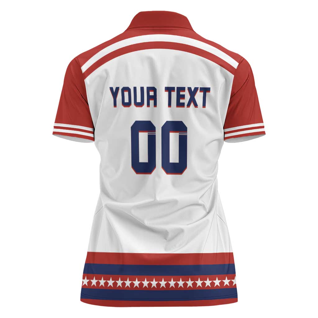 Custom Hockey 2026 USA White Women Polo Shirt United States Go Champions