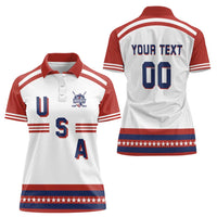 Custom Hockey 2026 USA White Women Polo Shirt United States Go Champions