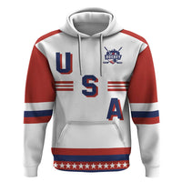 Custom Hockey 2026 USA White Zip Hoodie United States Go Champions