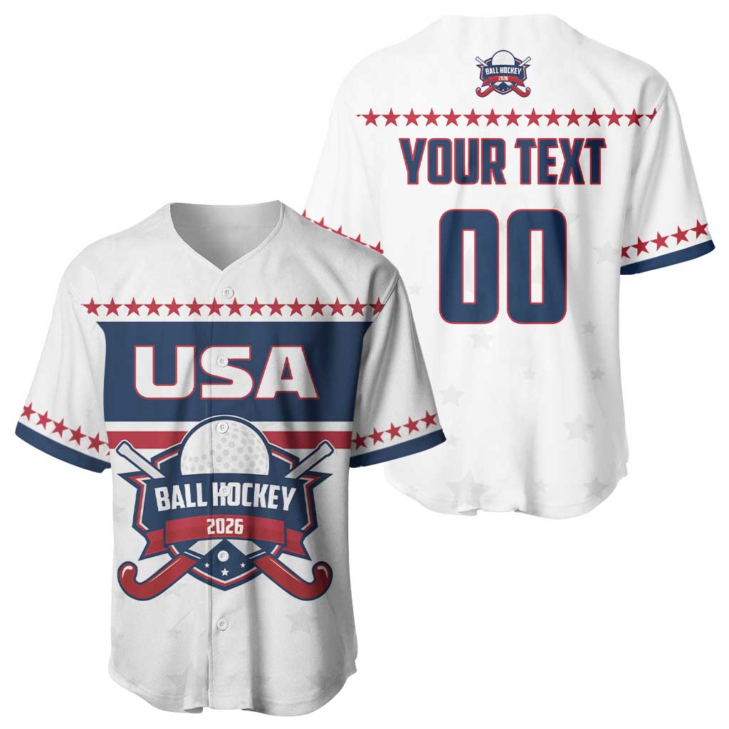 Custom Ball Hockey 2026 USA Baseball Jersey US Team Go Champions