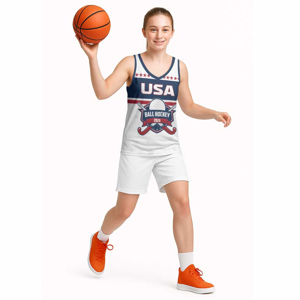 Custom Ball Hockey 2026 USA Basketball Jersey US Team Go Champions