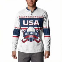 Custom Ball Hockey 2026 USA Button Sweatshirt US Team Go Champions
