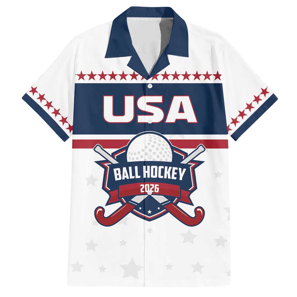 Custom Ball Hockey 2026 USA Hawaiian Shirt US Team Go Champions