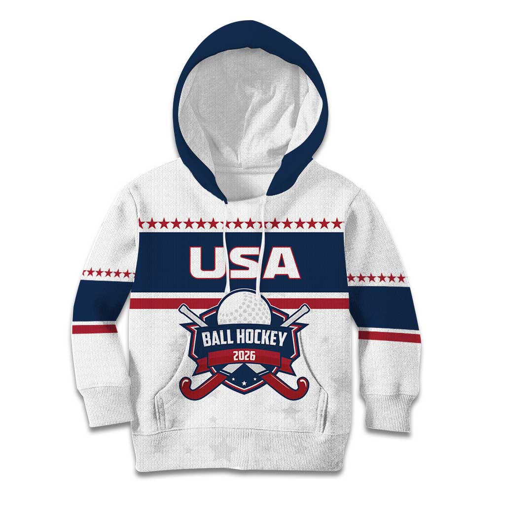 Custom Ball Hockey 2026 USA Kid Hoodie US Team Go Champions