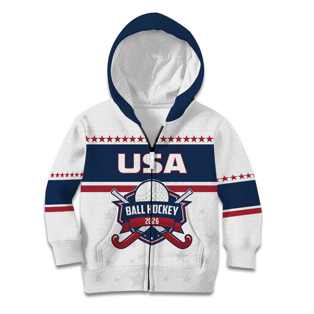 Custom Ball Hockey 2026 USA Kid Hoodie US Team Go Champions