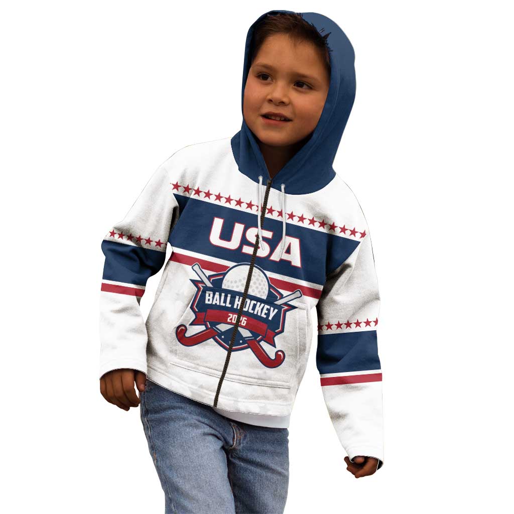 Custom Ball Hockey 2026 USA Kid Hoodie US Team Go Champions