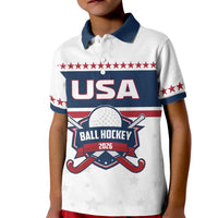 Custom Ball Hockey 2026 USA Kid Polo Shirt US Team Go Champions