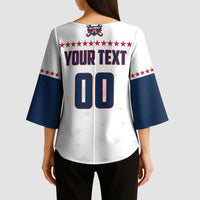 Custom Ball Hockey 2026 USA Kimono Sleeve Blouse US Team Go Champions