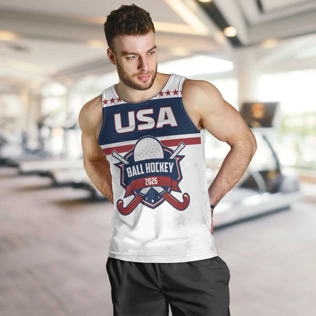 Custom Ball Hockey 2026 USA Men Tank Top US Team Go Champions