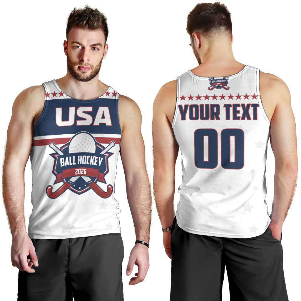 Custom Ball Hockey 2026 USA Men Tank Top US Team Go Champions