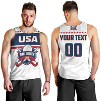 Custom Ball Hockey 2026 USA Men Tank Top US Team Go Champions