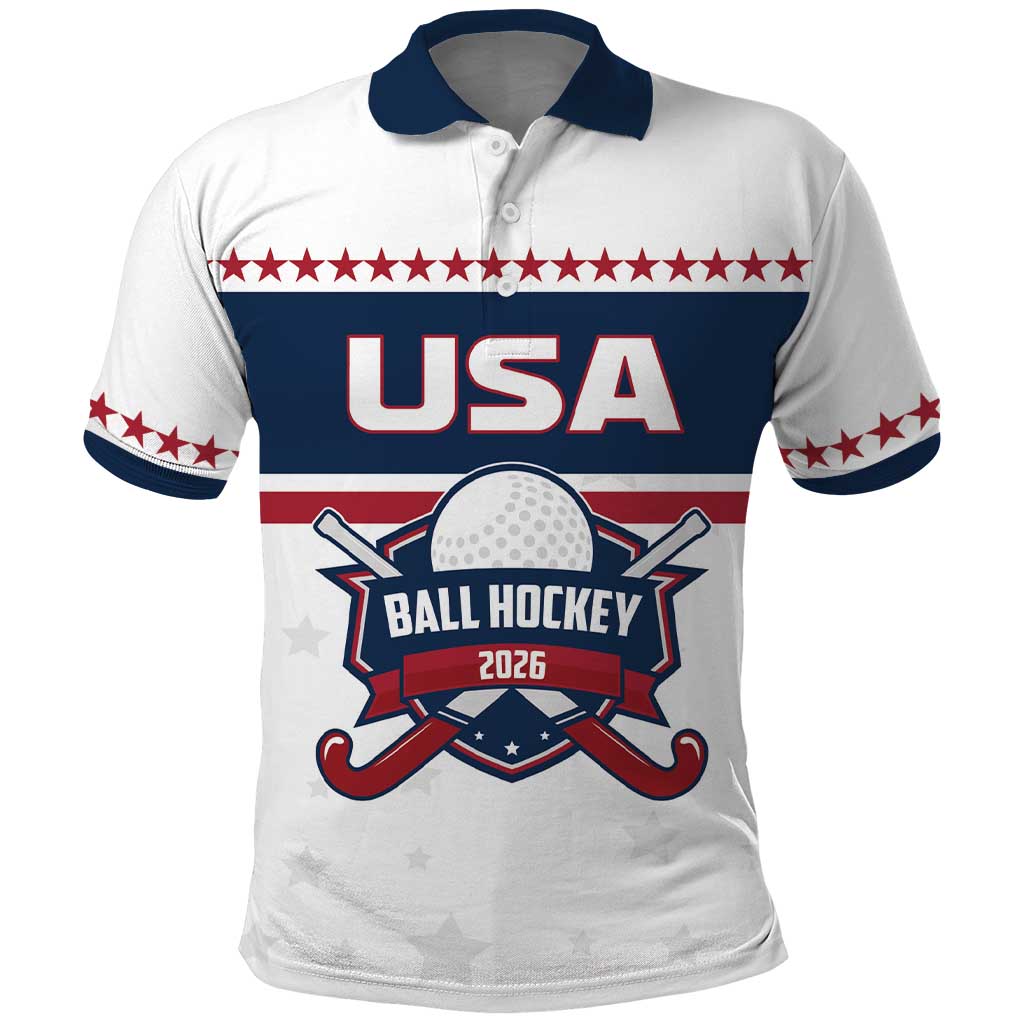 Custom Ball Hockey 2026 USA Polo Shirt US Team Go Champions