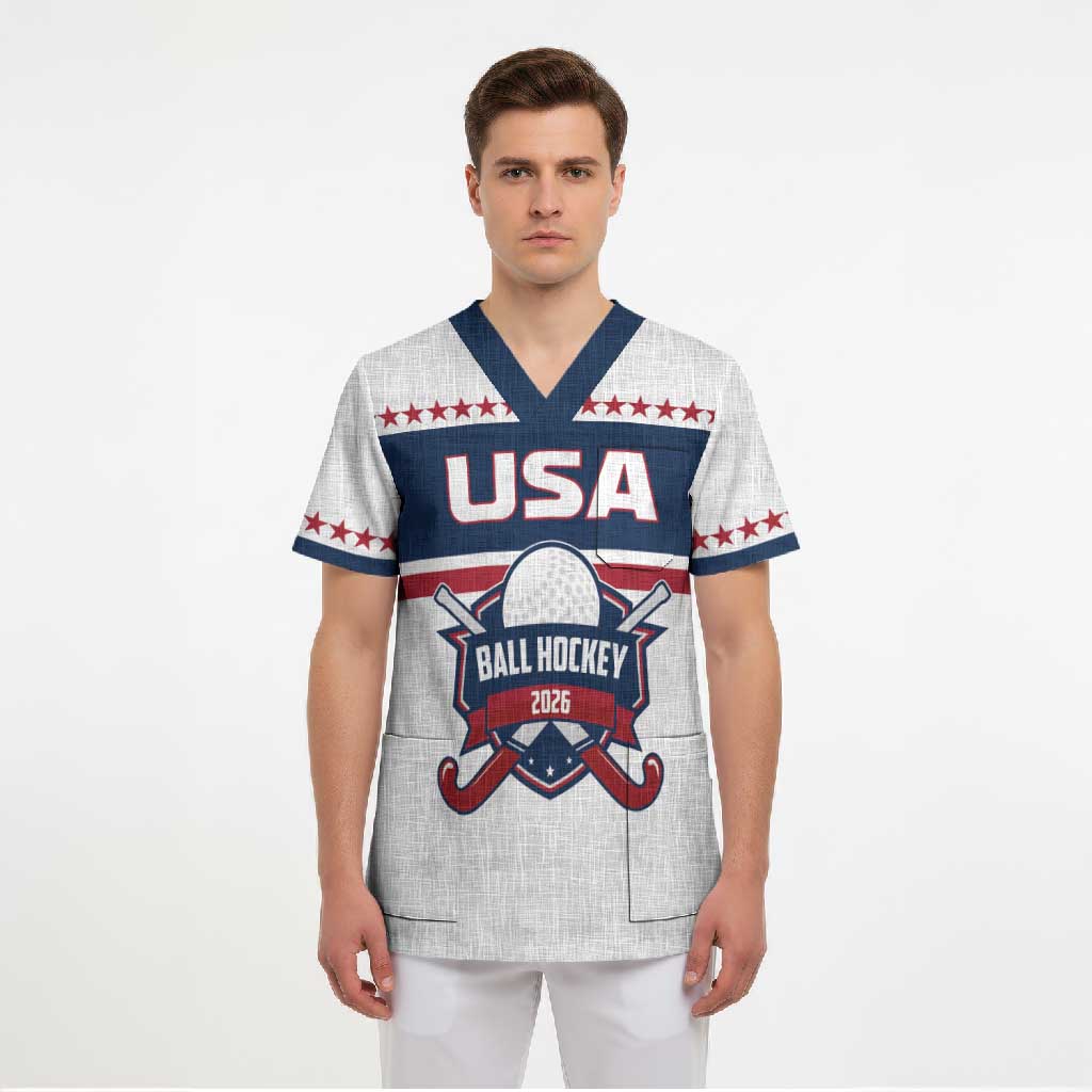 Custom Ball Hockey 2026 USA Scrub Top US Team Go Champions