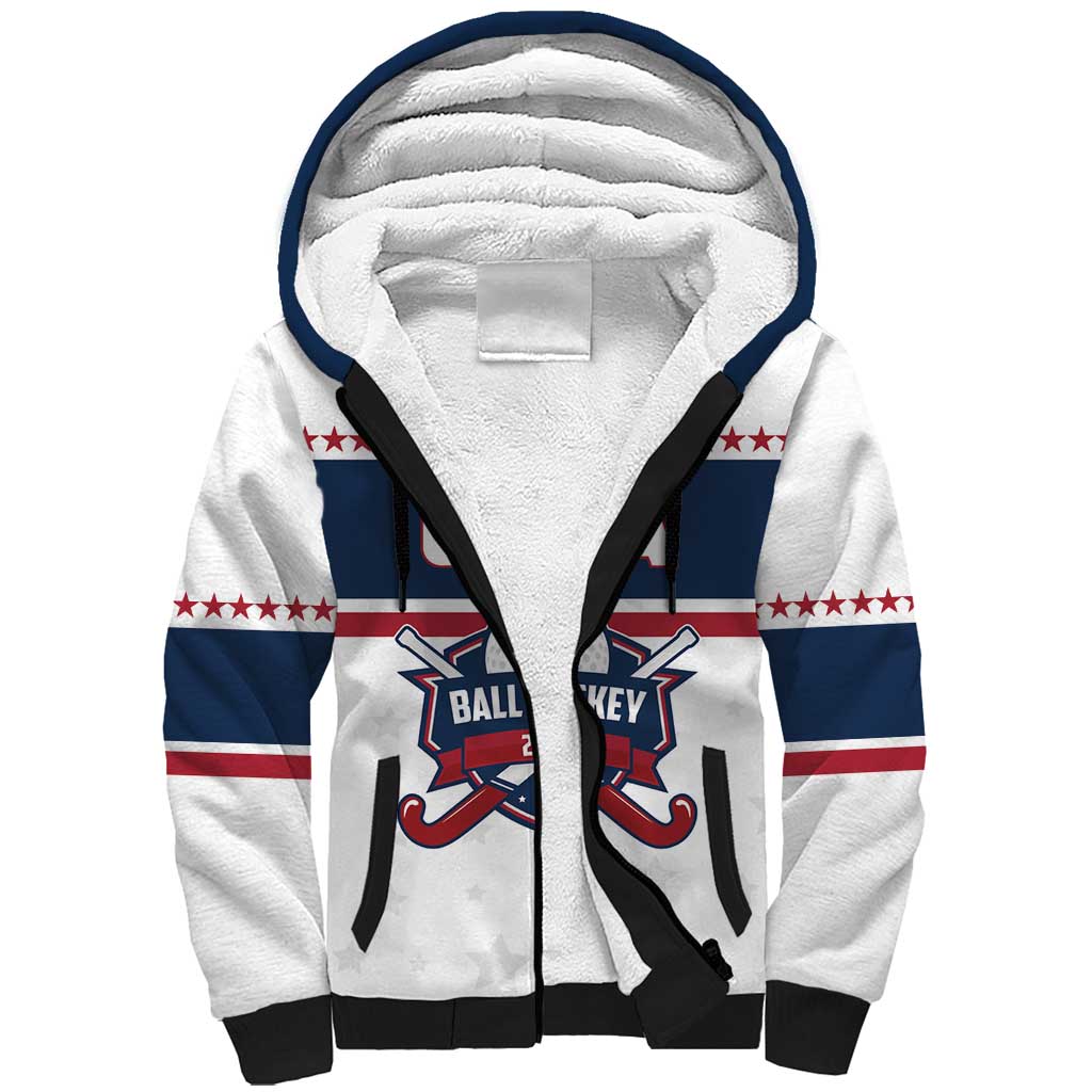 Custom Ball Hockey 2026 USA Sherpa Hoodie US Team Go Champions