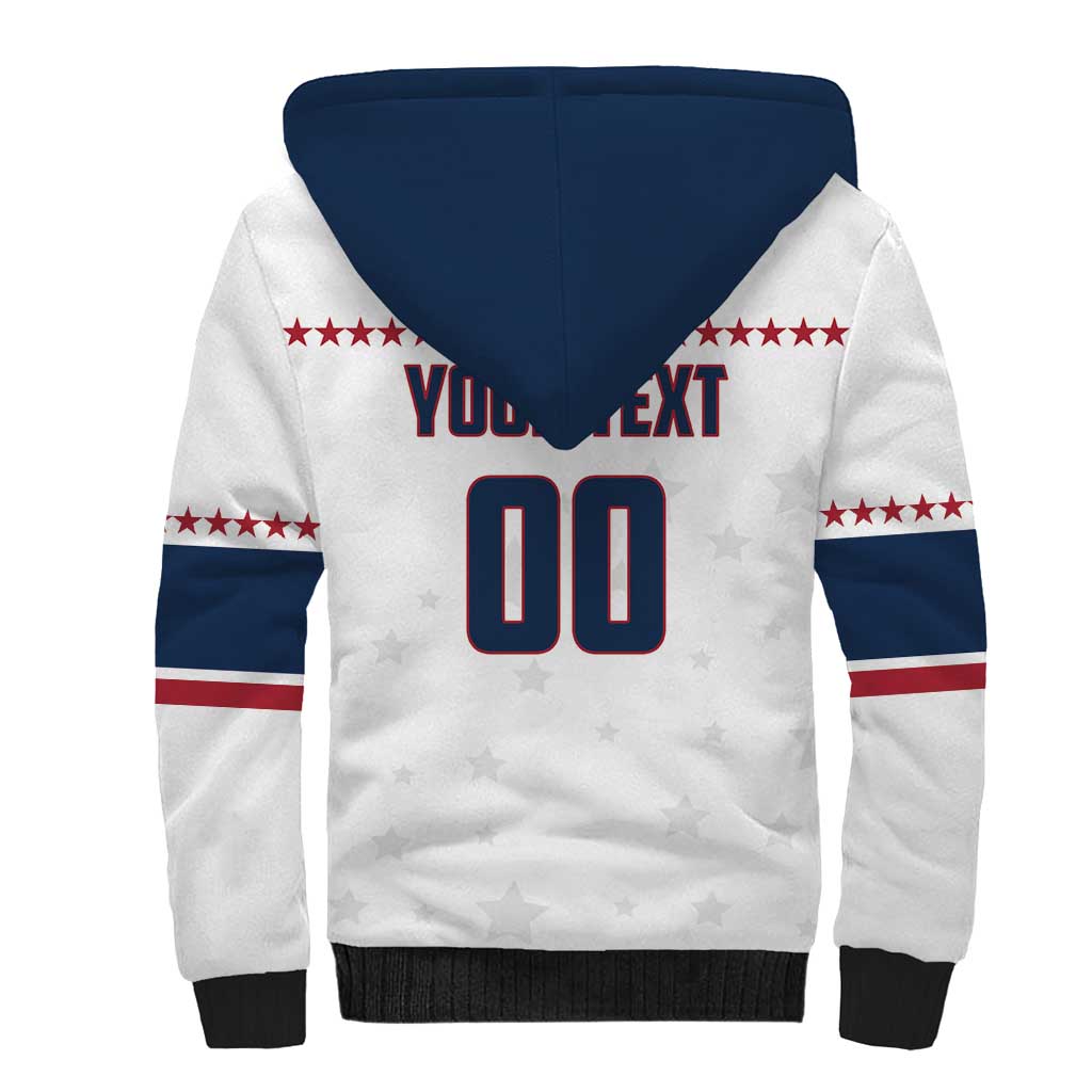 Custom Ball Hockey 2026 USA Sherpa Hoodie US Team Go Champions