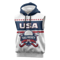 Custom Ball Hockey 2026 USA Sleeveless Hoodie US Team Go Champions