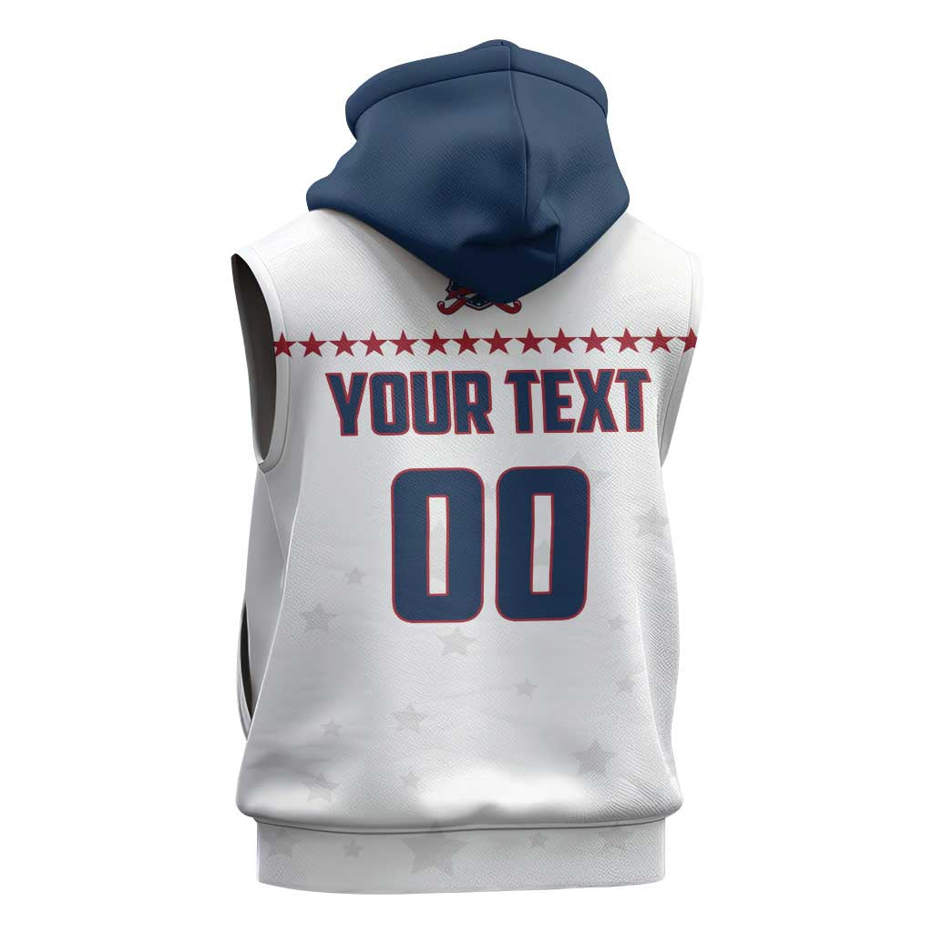 Custom Ball Hockey 2026 USA Sleeveless Hoodie US Team Go Champions