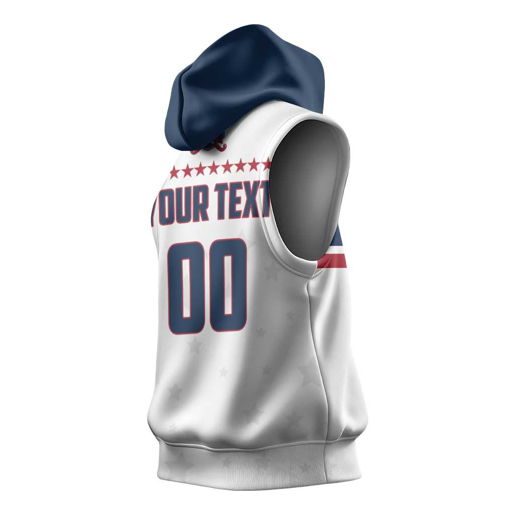 Custom Ball Hockey 2026 USA Sleeveless Hoodie US Team Go Champions