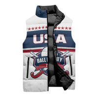 Custom Ball Hockey 2026 USA Sleeveless Puffer Jacket US Team Go Champions