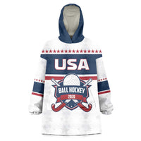 Custom Ball Hockey 2026 USA Wearable Blanket Hoodie US Team Go Champions