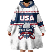 Custom Ball Hockey 2026 USA Wearable Blanket Hoodie US Team Go Champions