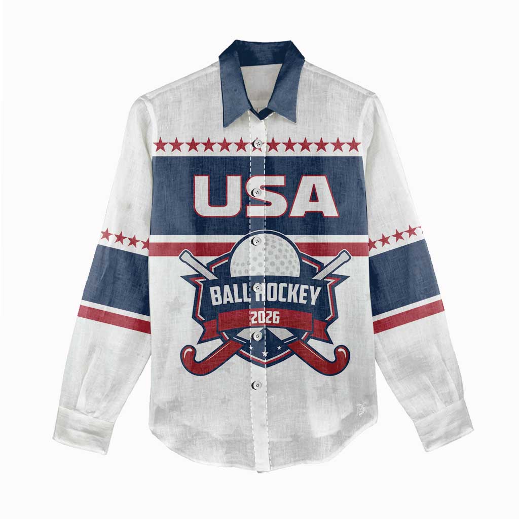 Custom Ball Hockey 2026 USA Women Casual Shirt US Team Go Champions