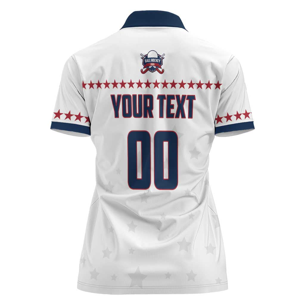Custom Ball Hockey 2026 USA Women Polo Shirt US Team Go Champions