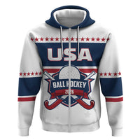 Custom Ball Hockey 2026 USA Zip Hoodie US Team Go Champions