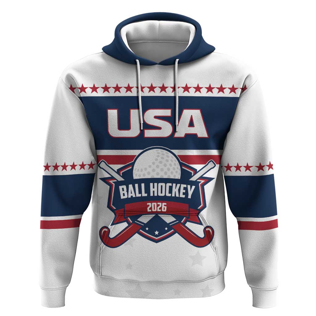 Custom Ball Hockey 2026 USA Zip Hoodie US Team Go Champions