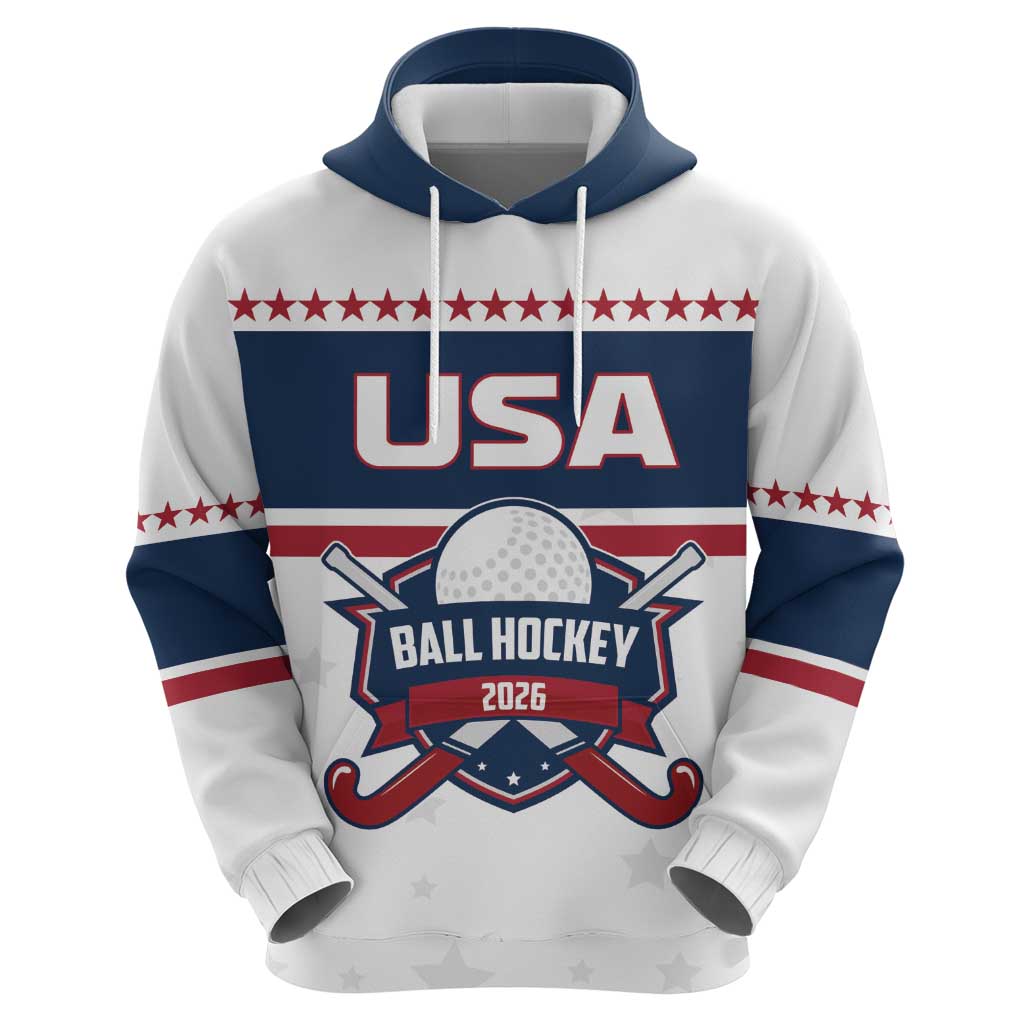 Custom Ball Hockey 2026 USA Zip Hoodie US Team Go Champions