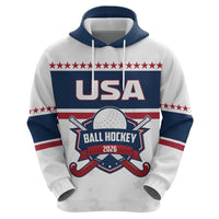 Custom Ball Hockey 2026 USA Zip Hoodie US Team Go Champions
