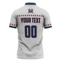 Custom Ball Hockey 2026 USA Zipper Polo Shirt US Team Go Champions