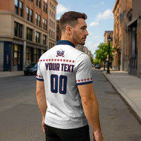 Custom Ball Hockey 2026 USA Zipper Polo Shirt US Team Go Champions