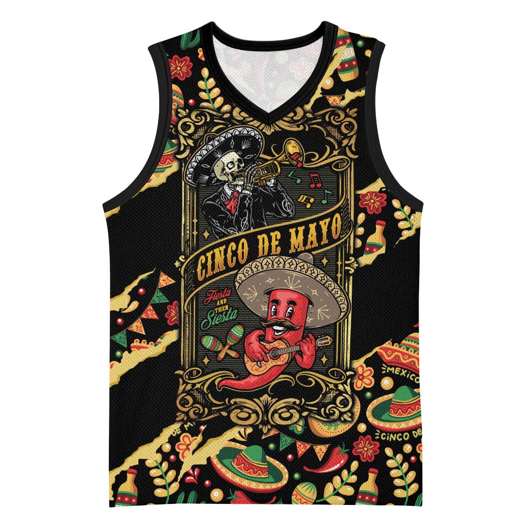 Mexico Cinco de Mayo Basketball Jersey Fiesta and then Siesta