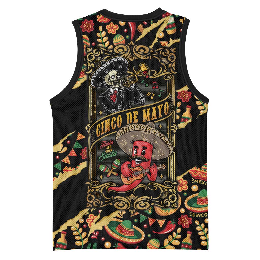 Mexico Cinco de Mayo Basketball Jersey Fiesta and then Siesta