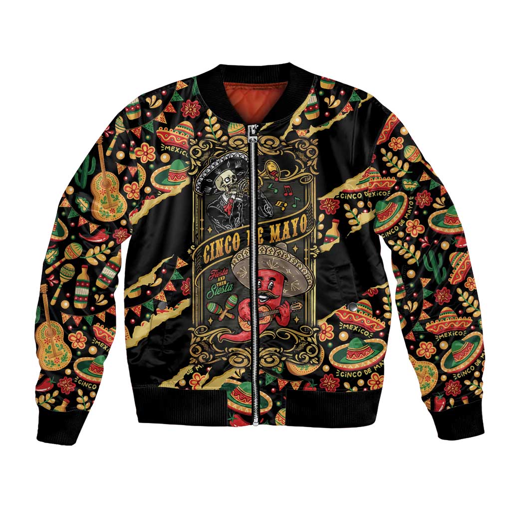 Mexico Cinco de Mayo Bomber Jacket Fiesta and then Siesta