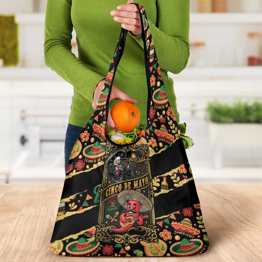 Mexico Cinco de Mayo Grocery Bag Fiesta and then Siesta